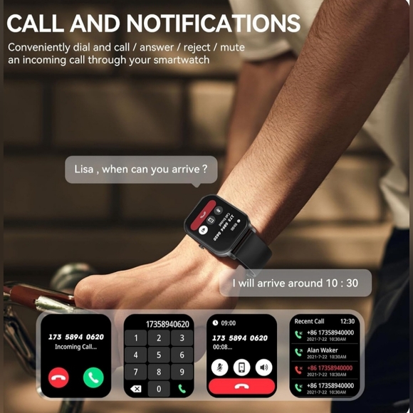 Smart Watch for Men Women(Answer/Make Calls), 100+ Sport Modes Fitness Tracker - Picture 2 of 7